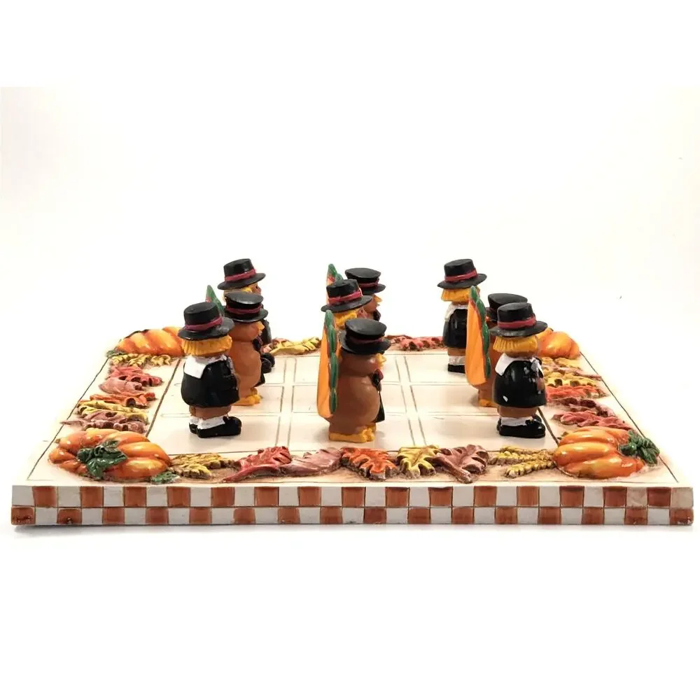 Yankee Candle Boney Bunch Thanksgiving Turkey Checkers Set – Fall Table Décor